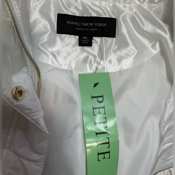 Marc New York Andrew Marc Women's Puffer Jacket Bright White - Size PM MSRP $109 - Picture 8 of 10